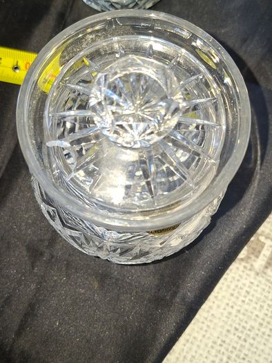 Beautiful Crystal Preserve Jam or Honey Jar with Lid, Postage Available
