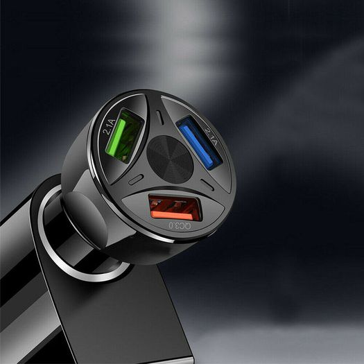 QC 3.0 Car Triple USB Phone Quick Charger 30W (Brand New/Warranty)