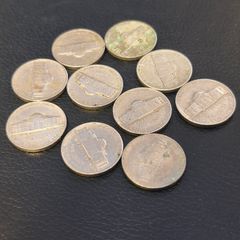 1948-1994 10 x US 5 Cent Coins Nickels Jefferson Lot