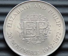 1972 Silver Wedding Crown - Elizabeth II & Philip