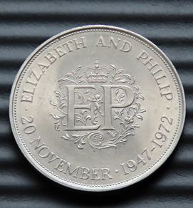 1972 Silver Wedding Crown - Elizabeth II & Philip