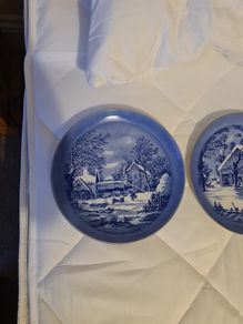 Blue and White Japanese Wall Plates