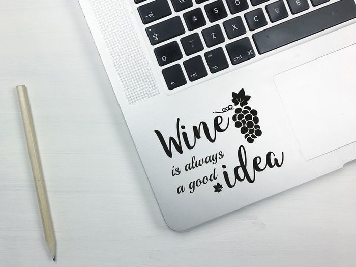 Wine is Always a Good Idea Laptop Sticker, Laptop Decal, MacBook decal, Laptop Decal, Computer Decal, Removable Decal, Window decal