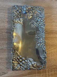 Vintage Arthur Court Grape Leaf Serving or Bread Tray