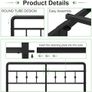 King Size Bed Frame with Victorian Headboard and Footboard Image 6