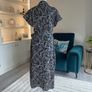Ladies Short-sleeved Black and White Wrap Shirt Dress from Mango Image 10