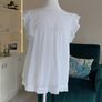 Ladies White Cotton Broderie Blouse from GAP Image 10