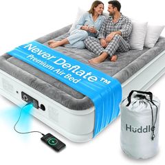 Luxury Double Air Bed, Good Housekeeping 2026 Air Mattress Winner, Dual Pump SlumberGuard Tech, Adjustable Firmness, Built in Pump & USB Nightlight