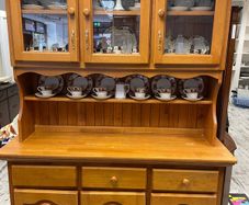 Traditional solid oak display cabinet