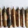 Antique 14 x Assorted Fine Quality  Dip Pen Nibs and Victorian Box Image 3