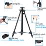 Easel Stand for Art Artist,Adjustable 52-162 cm,with Carry Bag, AOBETAK Aluminum Small Portable Easels for Picture/Poster/Wedding, for Artists Kids Adults Sketching Painting (FREE POSTAGE) Image 7