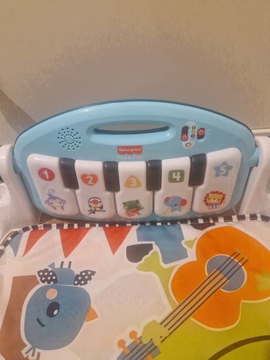 Fisher-Price Glow and Grow Kick & Play Piano Baby Gym Blue