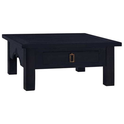 Coffee Table Light Black Coffee 68x68x30 cm Solid Mahogany Wood