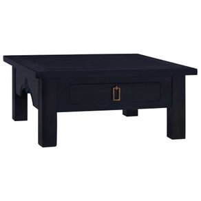 Coffee Table Light Black Coffee 68x68x30 cm Solid Mahogany Wood
