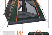 SPRING SALE | Automatic Instant Pop-Up Tent Family 3-4 Person Dome Tent, Waterproof Windproof Canopy Shelter Portable for Backpacking Trekking Camping Hiking Climbing Picnic Beach Fishing Outdoor