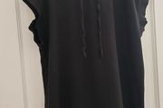 Zara black hooded sweatshirt dress