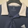 Mens Adidas performance polo t shirt 100% polyester size medium golf sports Image 6