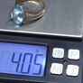 Vintage 9ct Gold Large Blue Topaz Statement Ring Size 55 Image 8