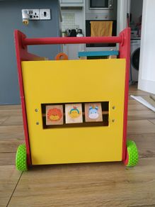 Wooden Activity Walker with Xylophone and Shape Sorter