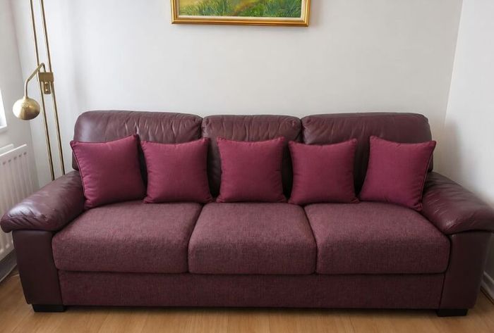 Spacious Leather Sofa