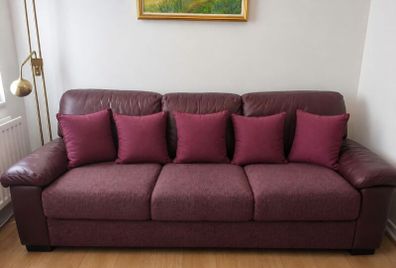 Spacious Leather Sofa