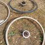 2 Vintage Bicycle wheel sets. Image 2