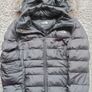 The North Face womens puffer, black jacket with hoodie (550), size L Image 2