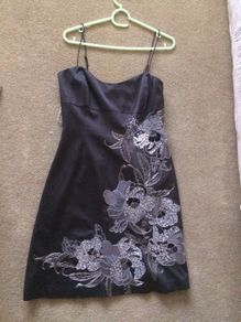 Metallic silver Karen Millen dress