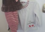 2 piece outfit with enclosed feet.Soft.