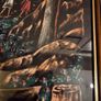 Vintage Haitian Art Painting on Fabric - Signed Image 8