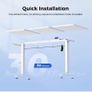 Electric Standing Desk, 2 Memory Buttons, 120x60cm Height Adjustable Desk for smart Pannel, 72-116cm, Sit Stand Desk with 2 Hooks, Home Office Desk, 2 pcs Desktops, White Image 4