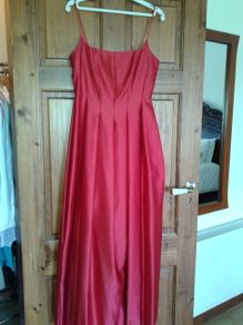 Red sleeveless evening dress Size 10