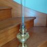 Antique French brass oil lamp works Image 6
