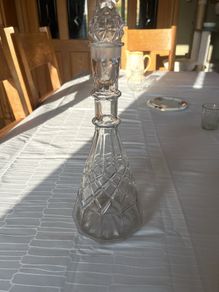 Vintage Conical Cut Crystal Decanter