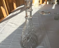 Vintage Conical Cut Crystal Decanter