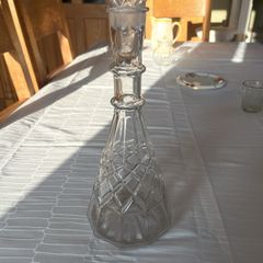 Vintage Conical Cut Crystal Decanter