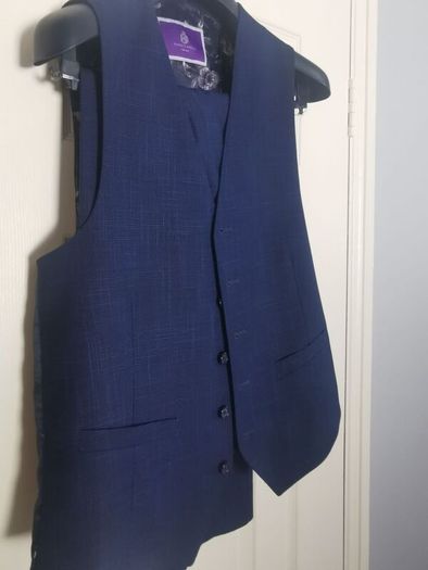 navy 3 piece suit