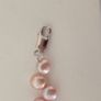 Natural Pink Pearl and silver Necklace Bracelet and Earrings Image 5