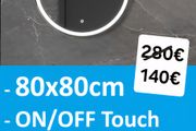 LED Bathroom Mirror Antifog Demister Makeup 80cm