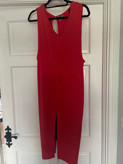 DKNY red dress with black insert size Xs