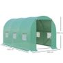 4 x 2 x 2 m Polytunnel Greenhouse with Roll-up Door and 6 Mesh Windows, Walk-in Garden Tunnel Warm House Tent with UV-resistant PE Cover and Galvanised Steel Frame, Green Image 2