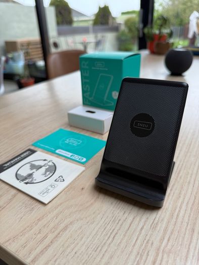 INIU Wireless Charger Stand, 15W Fast Charging Dock Phone Charger