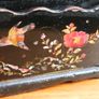 Antique Hand Painted Papier Victorian Mail Holder  Art 12" X 8" Image 5
