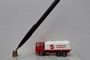 Vintage Oil ADVERTISING Pen holder on marble with oil lorry  TEDCASTLES OIL PRODUCTS