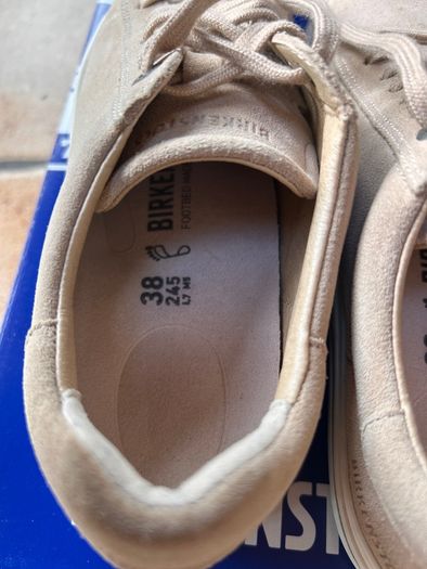 Birkenstock Brand New Bend Low Sandcastle Suede Leather Shoes Size 38