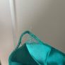 Zara Satin Emerald Green Pleated Midi Skirt Image 5