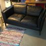 Mid century leather Couch Image 2