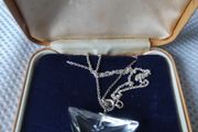 Vintage Crystal by Wedgwood pendant sterling silver chain