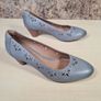 womens CLARKS DENNY DAZZLE grey shoes leather slip on heels court pumps Size UK 5.5 E wide fit EU 38.5 Image 7