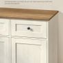 Sideboard Kitchen Cabinet with Worktop, Buffet Cabinet, Adjustable Shelves, Vintage Image 5